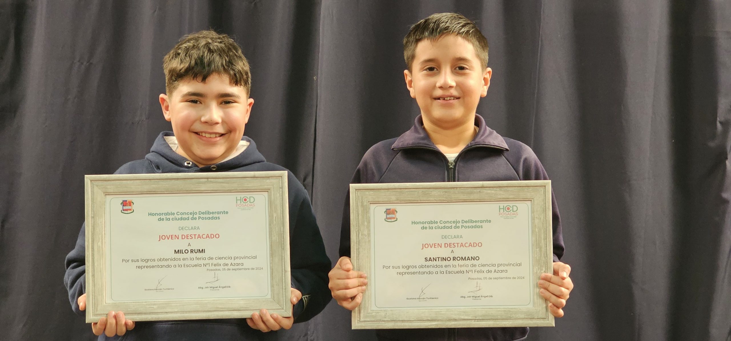 Alumnos de 10 años son distinguidos como Jóvenes Destacados de Posadas